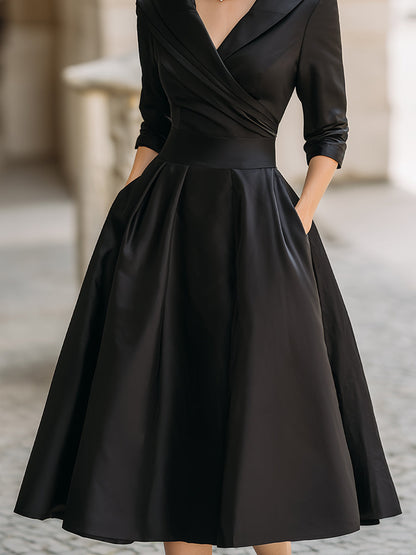 Vestido Midi Elegante Cruzado para Mujer