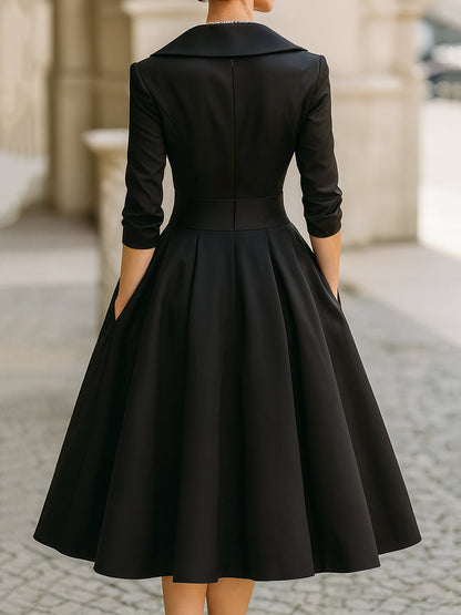 Vestido Midi Elegante Cruzado para Mujer