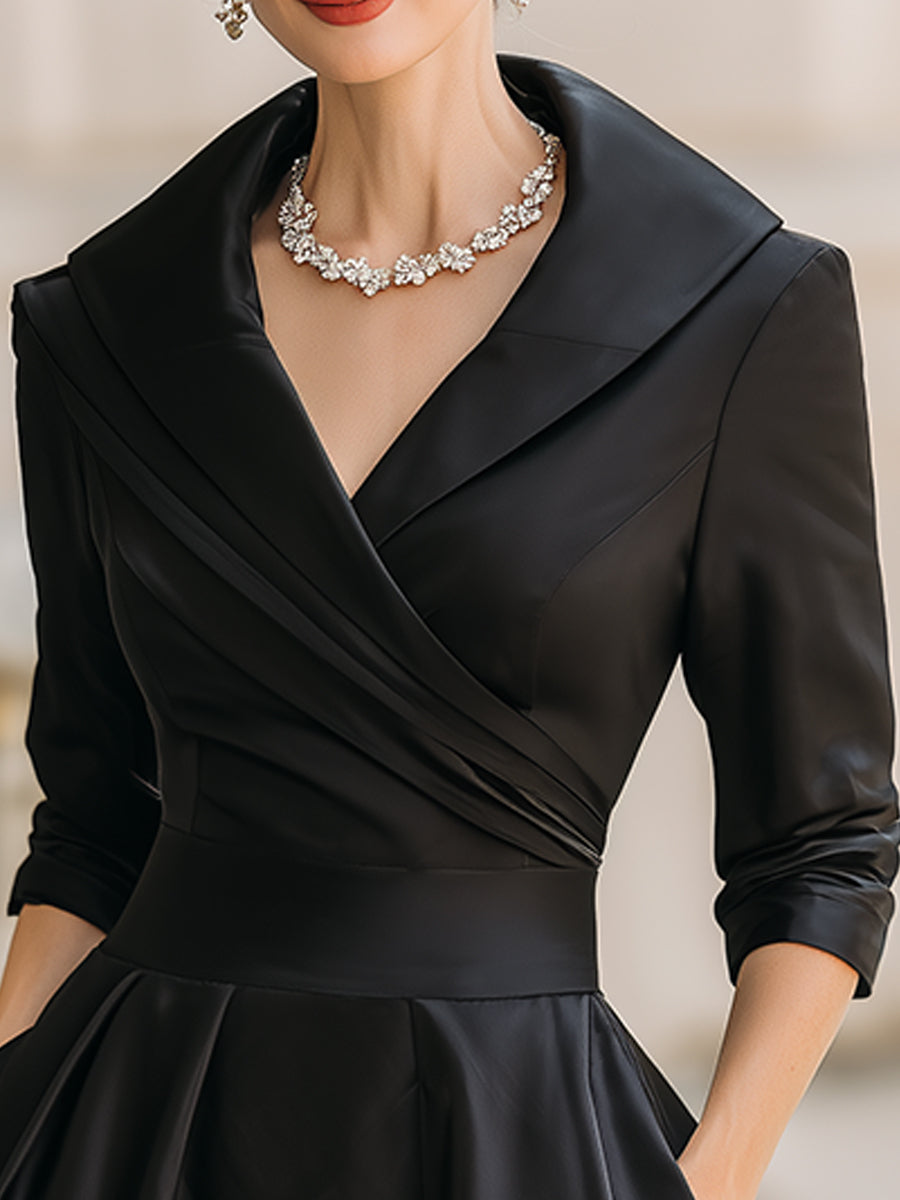 Vestido Midi Elegante Cruzado para Mujer